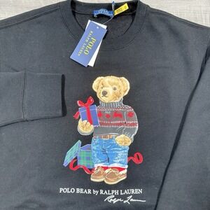 Polo by Ralph Lauren Black Sweatshirt with Bear Graphic
